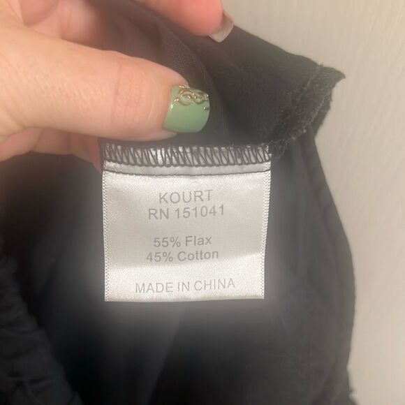 ✨KOURT Black Baggy Crop Sz Large Pants✨ - Picture 12 of 12